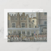 Militärkapelle an St James Palast, spät 18. Cent Postkarte (Vorne/Hinten)