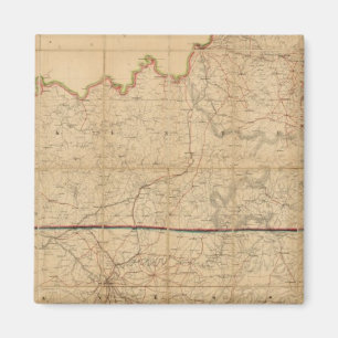Militärkarte der Staaten von Kentucky Magnet
