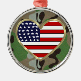 MilitärLiebe Silbernes Ornament