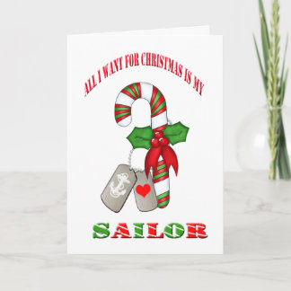 Militärmarine-Seemann-Weihnachtskarte Feiertagskarte