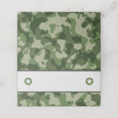 Militärmenükarten der Camouflage Platzkarte (Außenseite Aufgefaltet)