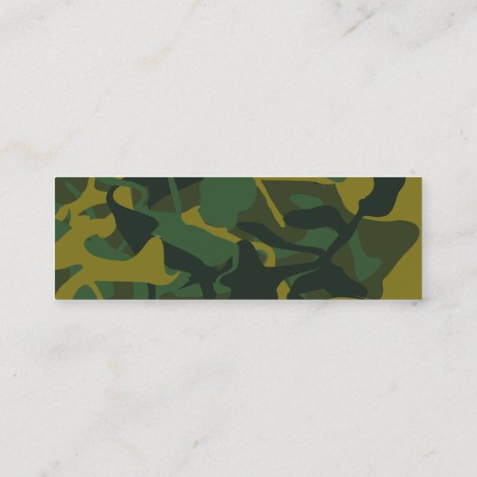Militärmuster-Tarnungs-Druck-minimaler Plan Mini Visitenkarte (Rückseite)