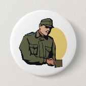 Militäroffizier Retro Army Soldier Button (Vorderseite)