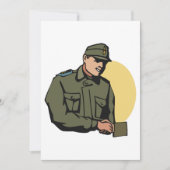 Militäroffizier Retro Army Soldier Einladung (Vorderseite)
