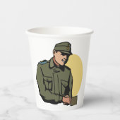 Militäroffizier Retro Army Soldier Pappbecher (Vorderseite)