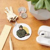 Militäroffizier Retro Army Soldier Schlüsselanhänger