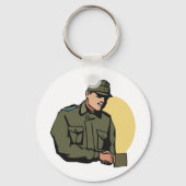 Militäroffizier Retro Army Soldier Schlüsselanhänger (Rückseite)