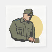 Militäroffizier Retro Army Soldier Serviette (Vorderseite)