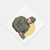 Militäroffizier Retro Army Soldier Serviette (Ecke)