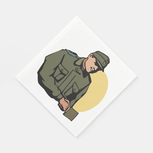 Militäroffizier Retro Army Soldier Serviette (Ecke)