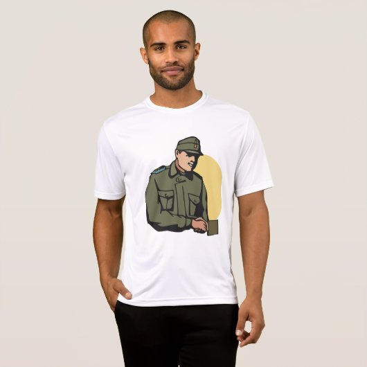 Militäroffizier Retro Army Soldier T-Shirt (Vorne ganz)