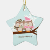 Militärpaar-Weihnachtsverzierungen Keramik Ornament (Links)