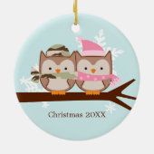 Militärpaar-Weihnachtsverzierungen Keramik Ornament (Hinten)