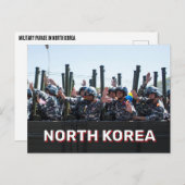 Militärparade in Nordkorea Postkarte (Vorne/Hinten)