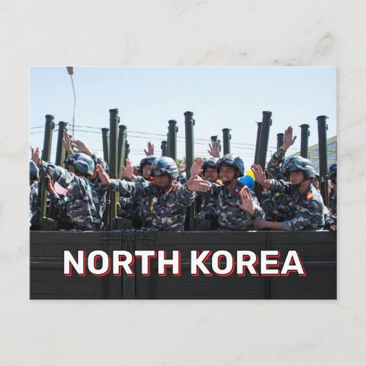 Militärparade in Nordkorea Postkarte (Vorderseite)