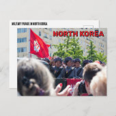 Militärparade in Nordkorea Postkarte (Vorne/Hinten)