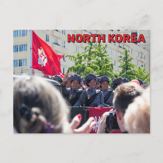 Militärparade in Nordkorea Postkarte (Vorderseite)
