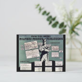 Militärpass und -flut postkarte (Stehend Vorderseite)