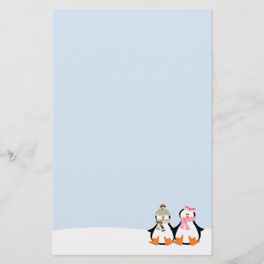 MilitärPinguin-Paare Briefpapier (Vorderseite)