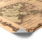 Militärplan 1862 des Zivilen Krieges in Amerika Poster (Ecke)