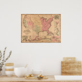 Militärplan 1862 des Zivilen Krieges in Amerika Poster (Küche)