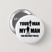 Militärpolizei 1186 mein Mann Button (Vorne & Hinten)
