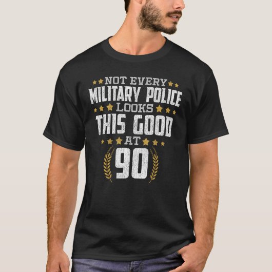 Militärpolizei 90. Geburtstag T-Shirt (Vorderseite)