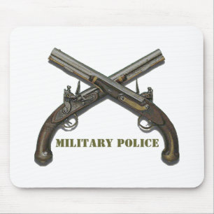 Militärpolizei gekreuzte Pistolen Mousepad