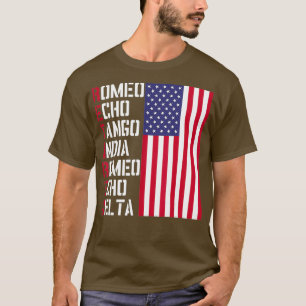 Militärpolizei-Pilot-Rentendesign Phonetic T-Shirt