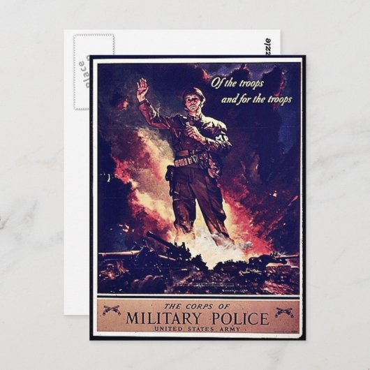 Militärpolizei Postkarte (Vorne/Hinten)