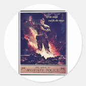 Militärpolizei Runder Aufkleber (Vorderseite)