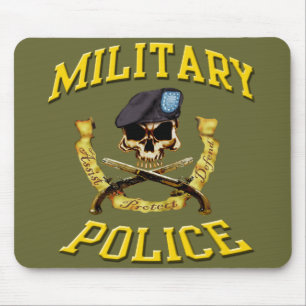 Militärpolizei-Totenkopf mit Pistolen-Mauspad Mousepad