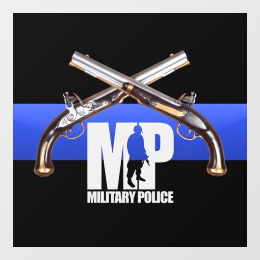 Militärpolizei überquerte Pistolen Fensteraufkleber (Blatt)