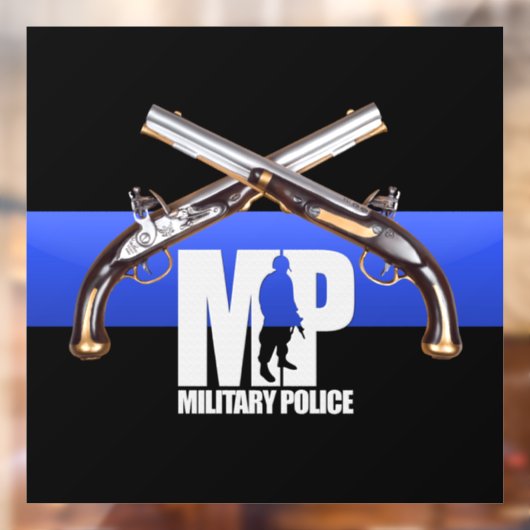 Militärpolizei überquerte Pistolen Fensteraufkleber (Blatt 2)