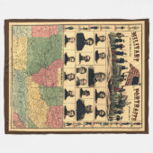 Militärportraits an der Grenze zum zivilen Krieg 1 Fleecedecke (Vorderseite (Horizontal))