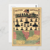 Militärportraits an der Grenze zum zivilen Krieg 1 Postkarte (Vorne/Hinten)