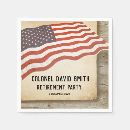 Militärruhestand, Armee, Cocktailpapier Napkins Serviette (Vorderseite)