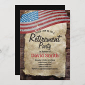 Militärruhestand, Armee, Party für den Ruhestand Einladung (Vorne/Hinten)