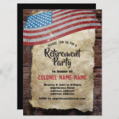 Militärruhestand, Armee, Party für den Ruhestand Einladung (Vorne/Hinten)