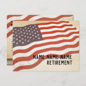 Militärruhestand, Armee, Party für den Ruhestand Einladungspostkarte (Vorne/Hinten)