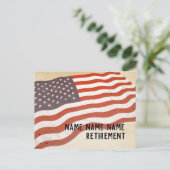 Militärruhestand, Armee, Party für den Ruhestand Einladungspostkarte (Stehend Vorderseite)