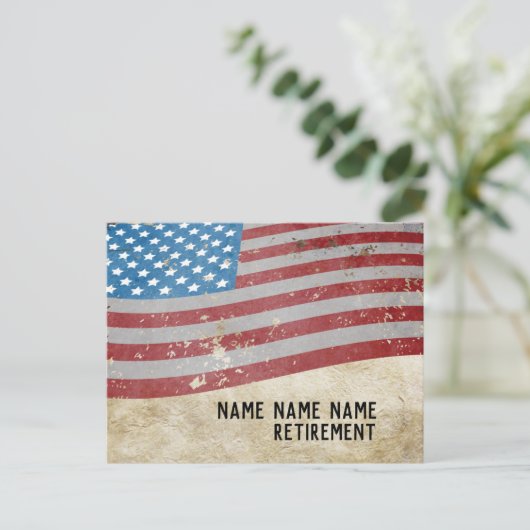 Militärruhestand, Armee, Party für den Ruhestand Postkarte (Stehend Vorderseite)