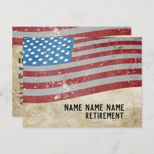 Militärruhestand, Armee, Party für den Ruhestand Postkarte (Vorne/Hinten)