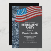 Militärruhestand der Marine, Armee, Party für den  Einladung (Vorne/Hinten)