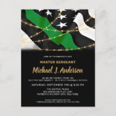 Militärruhestand Patriotische Armee der grünen Lin Einladungspostkarte (Vorderseite)