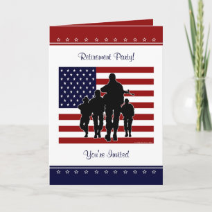 Militärruhestands-Party-personalisierte Einladung