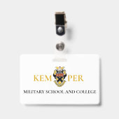 Militärschule Kemper und Uni Ausweis (Vorderseite mit Clip)