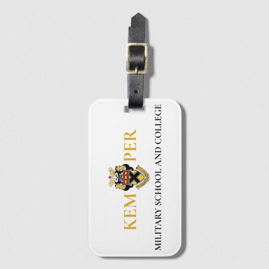 Militärschule Kemper und Uni Gepäckanhänger (Vorderseite Vertikal)