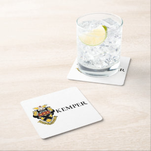 Militärschule Kemper und Uni Rechteckiger Pappuntersetzer