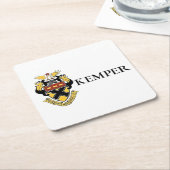 Militärschule Kemper und Uni Rechteckiger Pappuntersetzer (angewinkelt)